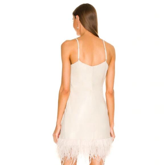 LAMARQUE Abella Leather Dress in Bone NWT Size Small - Picture 3 of 6